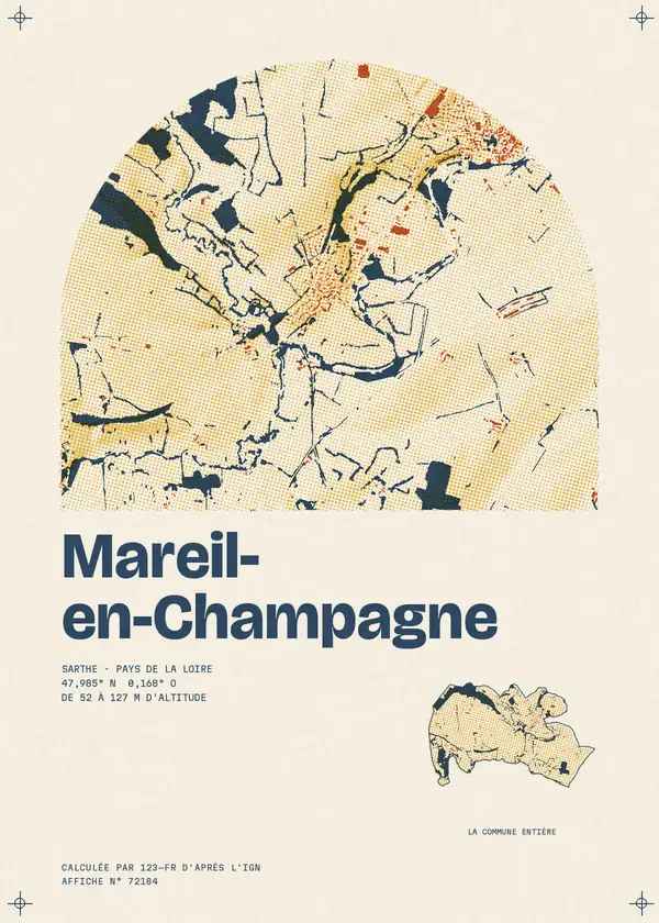 Affiche de Mareil-en-Champagne, calculée par 123-fr d'après l'IGN