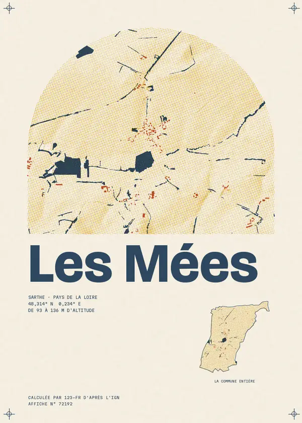 Affiche de Les Mées, calculée par 123-fr d'après l'IGN