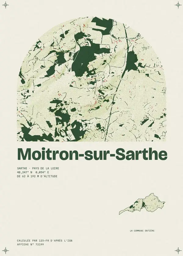 Affiche de Moitron-sur-Sarthe, calculée par 123-fr d'après l'IGN