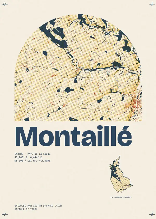 Affiche de Montaillé, calculée par 123-fr d'après l'IGN