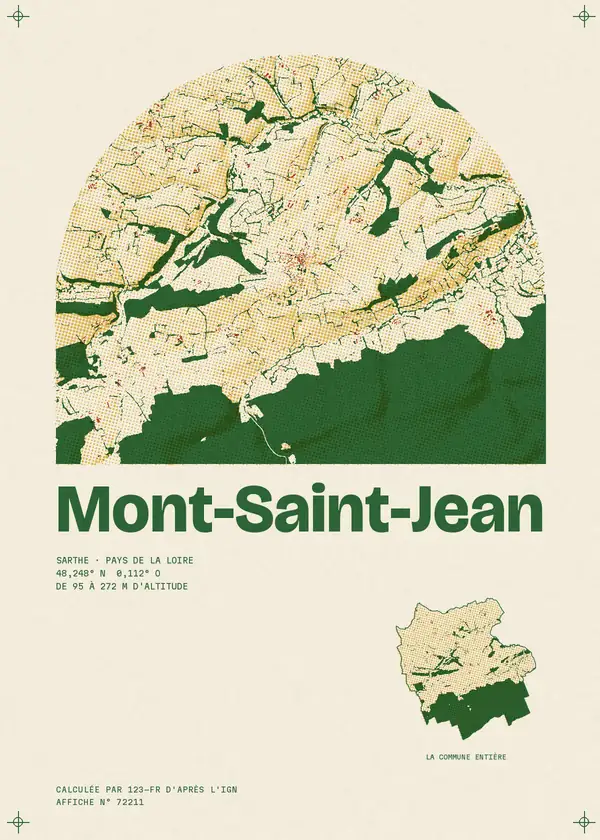 Affiche de Mont-Saint-Jean, calculée par 123-fr d'après l'IGN