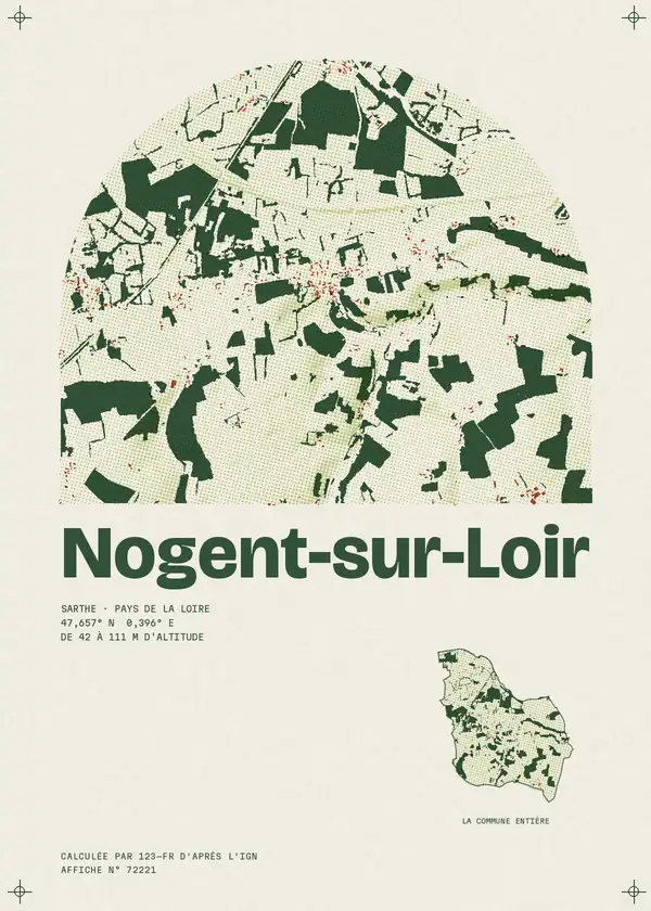 Affiche de Nogent-sur-Loir, calculée par 123-fr d'après l'IGN