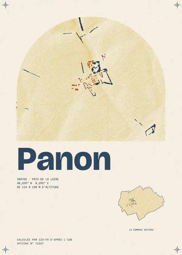 Affiche de Panon, calculée par 123-fr d'après l'IGN