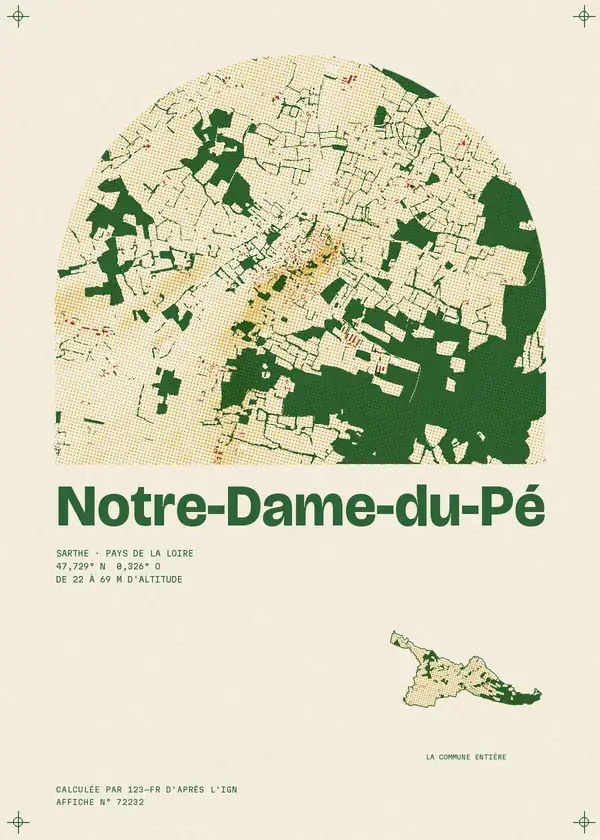 Affiche de Notre-Dame-du-Pé, calculée par 123-fr d'après l'IGN
