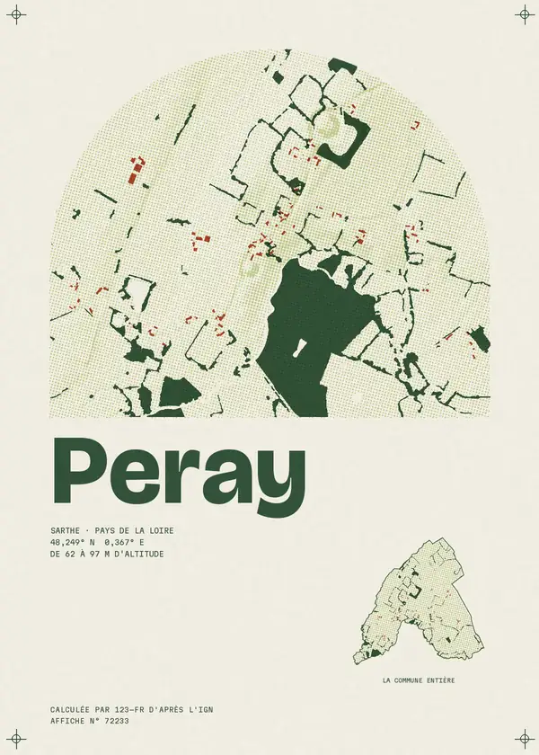 Affiche de Peray, calculée par 123-fr d'après l'IGN