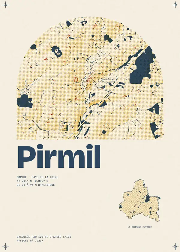 Affiche de Pirmil, calculée par 123-fr d'après l'IGN