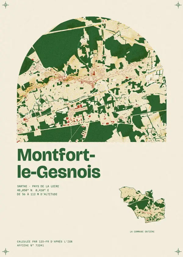 Affiche de Montfort-le-Gesnois, calculée par 123-fr d'après l'IGN