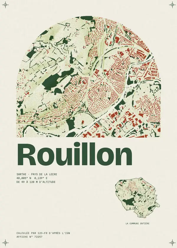 Affiche de Rouillon, calculée par 123-fr d'après l'IGN