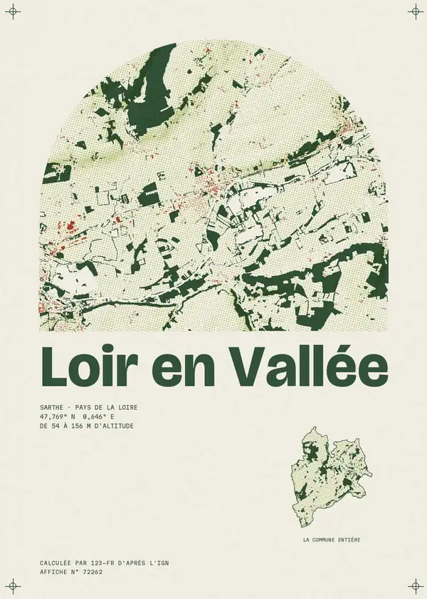 Affiche de Loir en Vallée, calculée par 123-fr d'après l'IGN