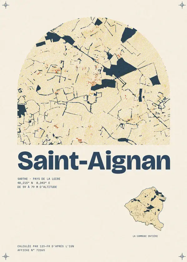Affiche de Saint-Aignan, calculée par 123-fr d'après l'IGN