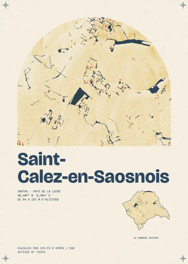 Affiche de Saint-Calez-en-Saosnois, calculée par 123-fr d'après l'IGN