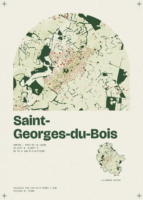 Affiche de Saint-Georges-du-Bois, calculée par 123-fr d'après l'IGN