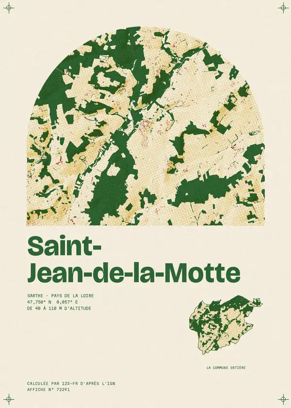 Affiche de Saint-Jean-de-la-Motte, calculée par 123-fr d'après l'IGN