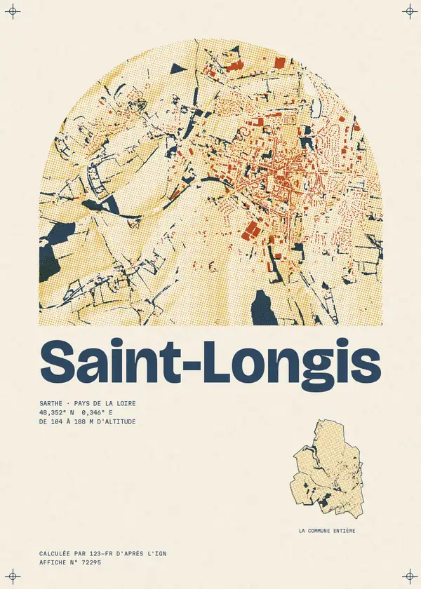 Affiche de Saint-Longis, calculée par 123-fr d'après l'IGN