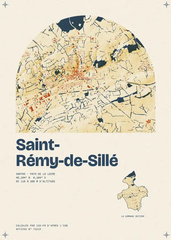 Affiche de Saint-Rémy-de-Sillé, calculée par 123-fr d'après l'IGN