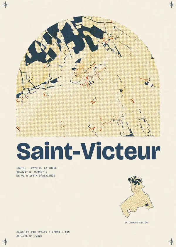 Affiche de Saint-Victeur, calculée par 123-fr d'après l'IGN