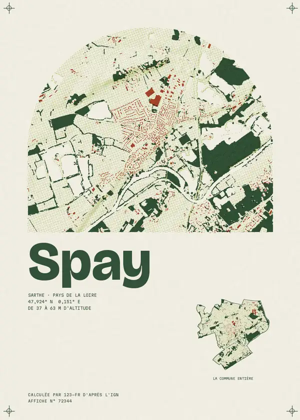 Affiche de Spay, calculée par 123-fr d'après l'IGN