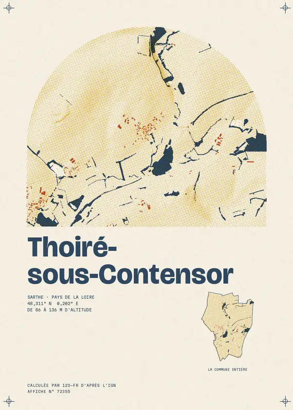 Affiche de Thoiré-sous-Contensor, calculée par 123-fr d'après l'IGN
