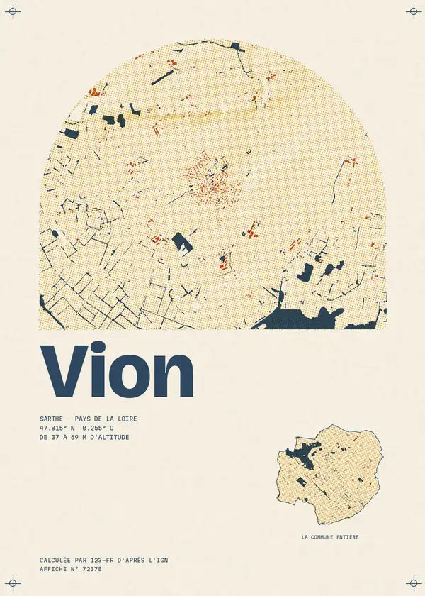 Affiche de Vion, calculée par 123-fr d'après l'IGN