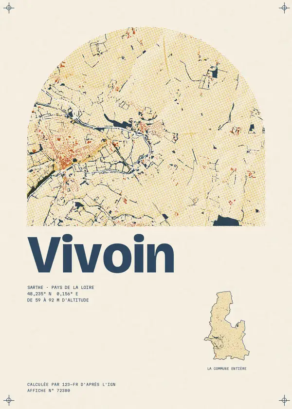 Affiche de Vivoin, calculée par 123-fr d'après l'IGN