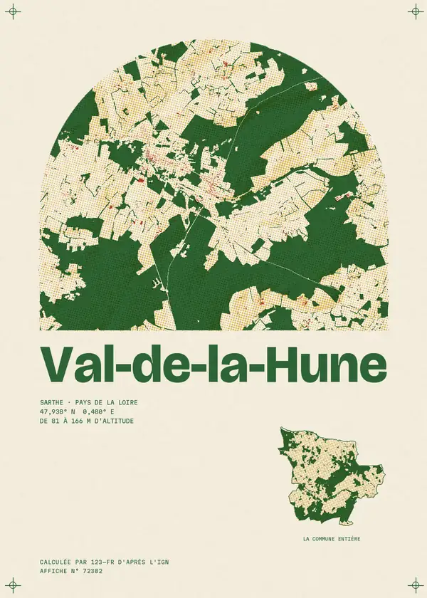 Affiche de Val-de-la-Hune, calculée par 123-fr d'après l'IGN