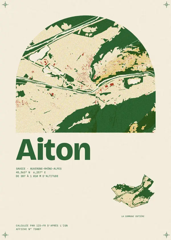 Affiche de Aiton, calculée par 123-fr d'après l'IGN