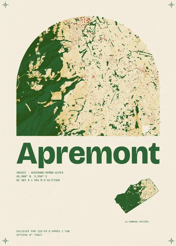 Affiche de Apremont, calculée par 123-fr d'après l'IGN