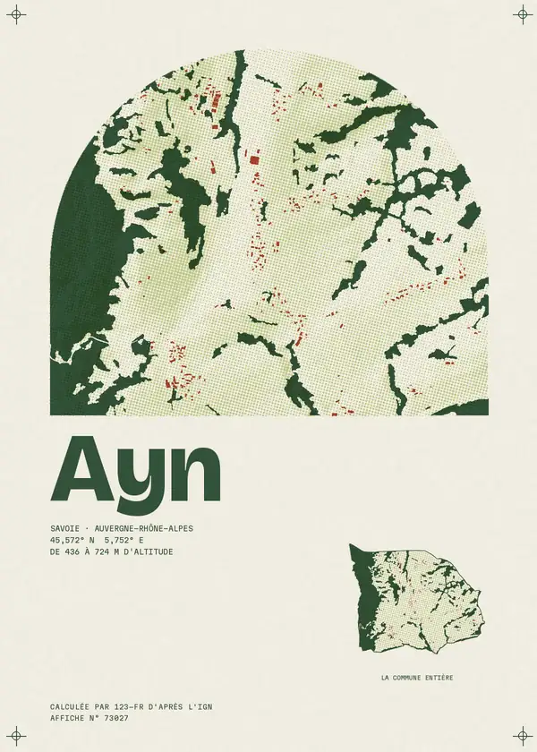 Affiche de Ayn, calculée par 123-fr d'après l'IGN