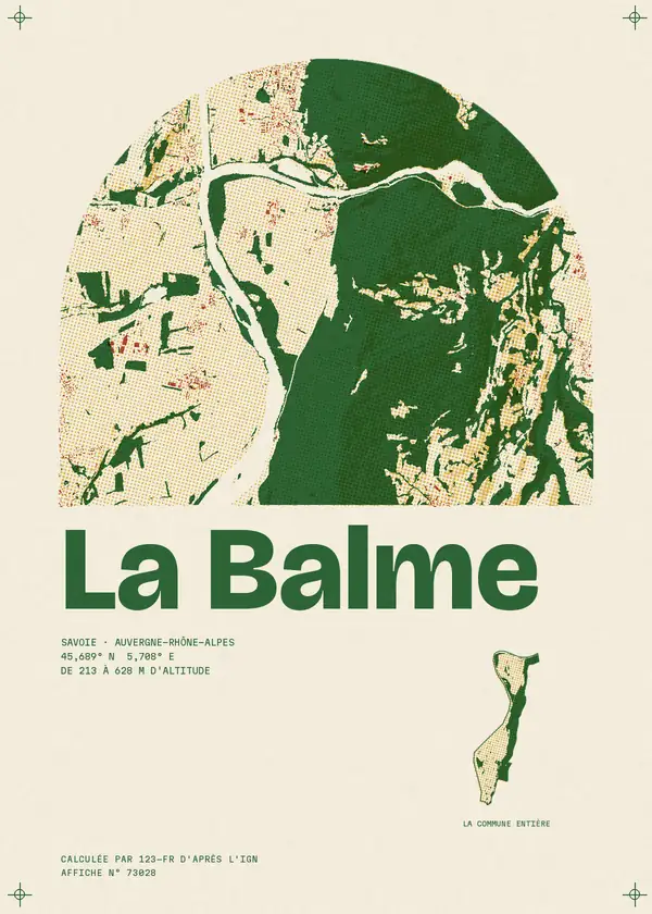Affiche de La Balme, calculée par 123-fr d'après l'IGN