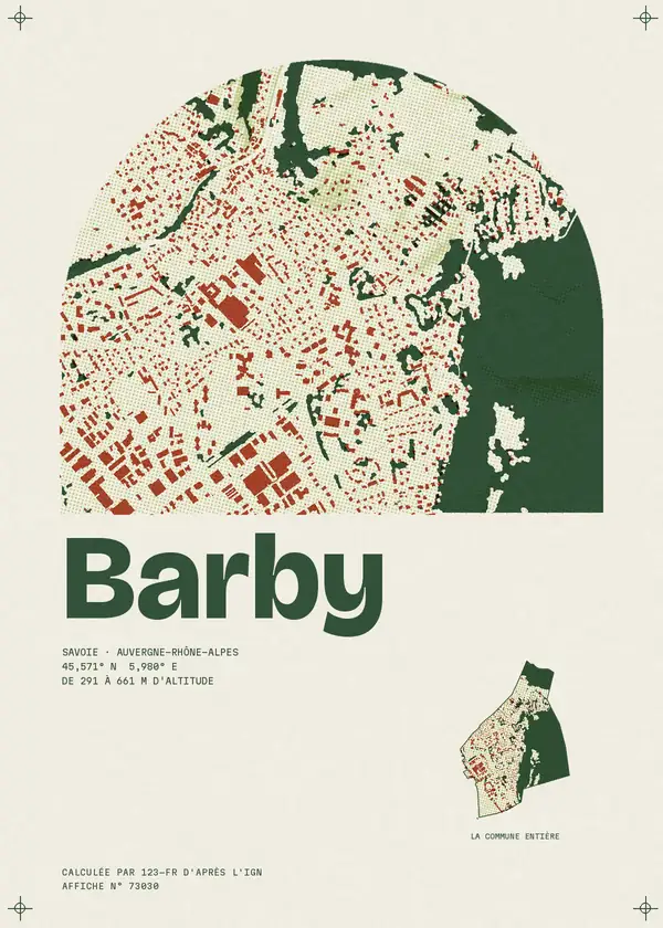 Affiche de Barby, calculée par 123-fr d'après l'IGN