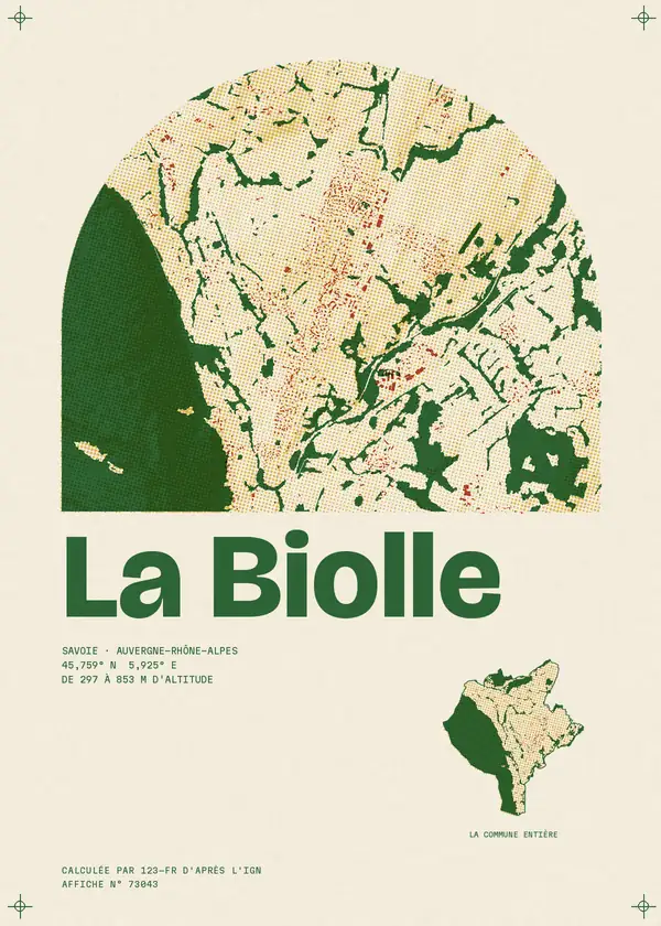 Affiche de La Biolle, calculée par 123-fr d'après l'IGN