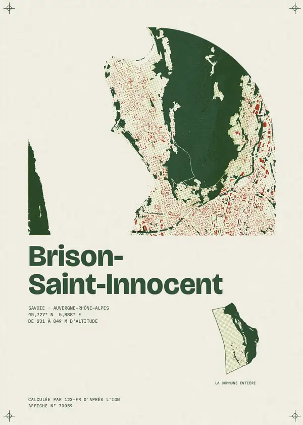 Affiche de Brison-Saint-Innocent, calculée par 123-fr d'après l'IGN