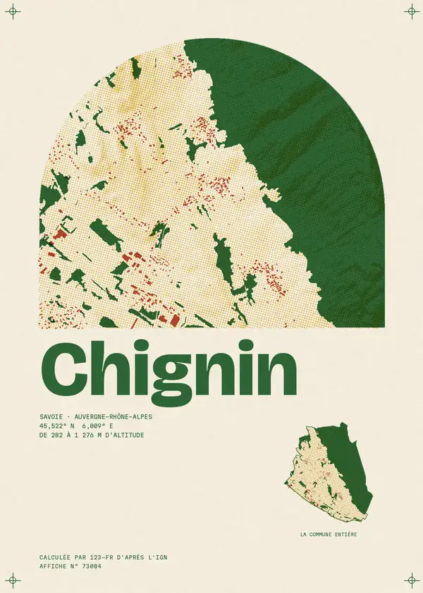 Affiche de Chignin, calculée par 123-fr d'après l'IGN