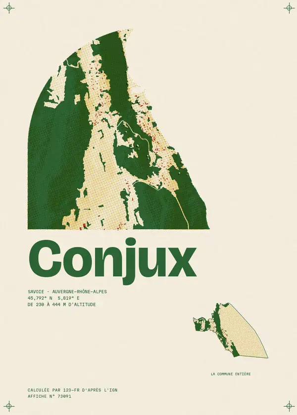 Affiche de Conjux, calculée par 123-fr d'après l'IGN