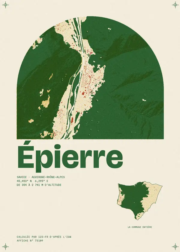 Affiche de Épierre, calculée par 123-fr d'après l'IGN