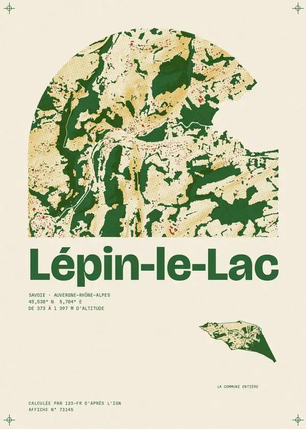 Affiche de Lépin-le-Lac, calculée par 123-fr d'après l'IGN