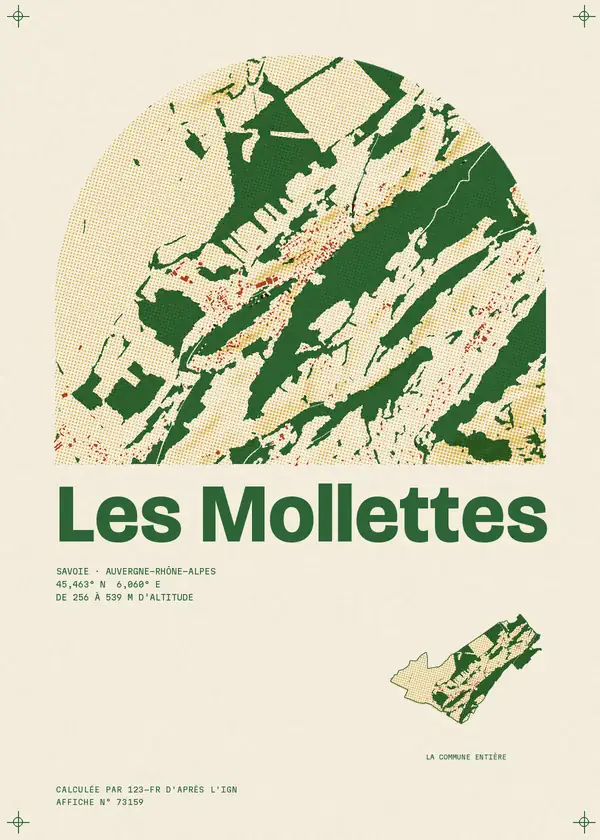 Affiche de Les Mollettes, calculée par 123-fr d'après l'IGN