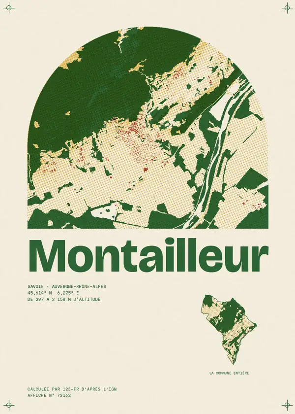 Affiche de Montailleur, calculée par 123-fr d'après l'IGN