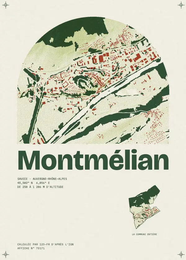 Affiche de Montmélian, calculée par 123-fr d'après l'IGN
