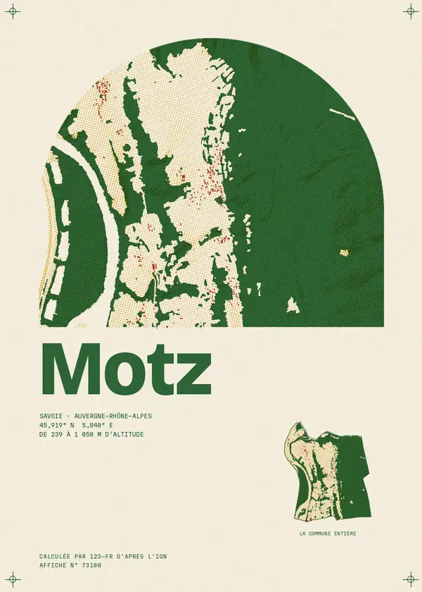 Affiche de Motz, calculée par 123-fr d'après l'IGN