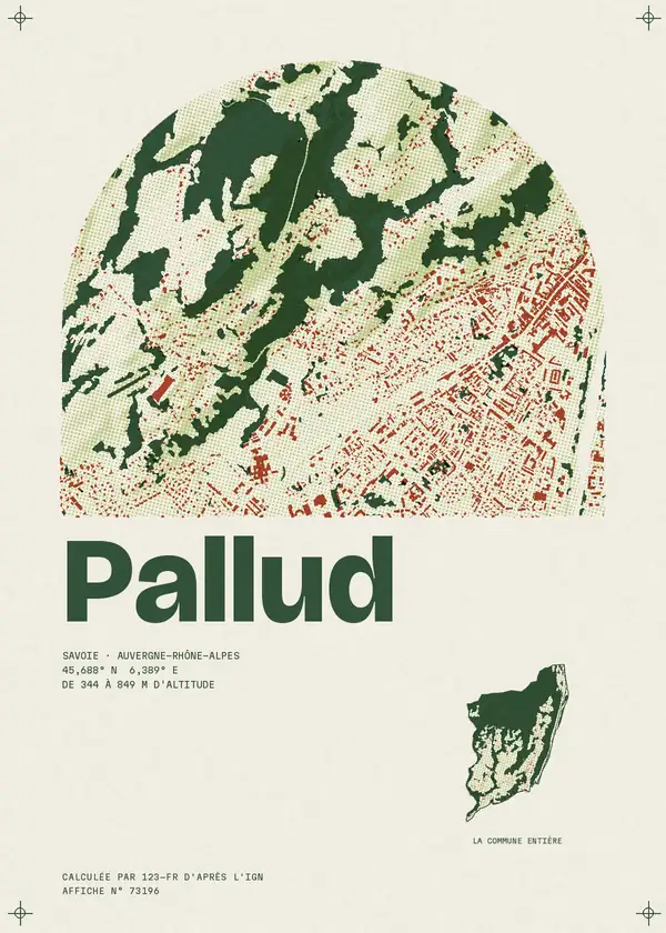 Affiche de Pallud, calculée par 123-fr d'après l'IGN