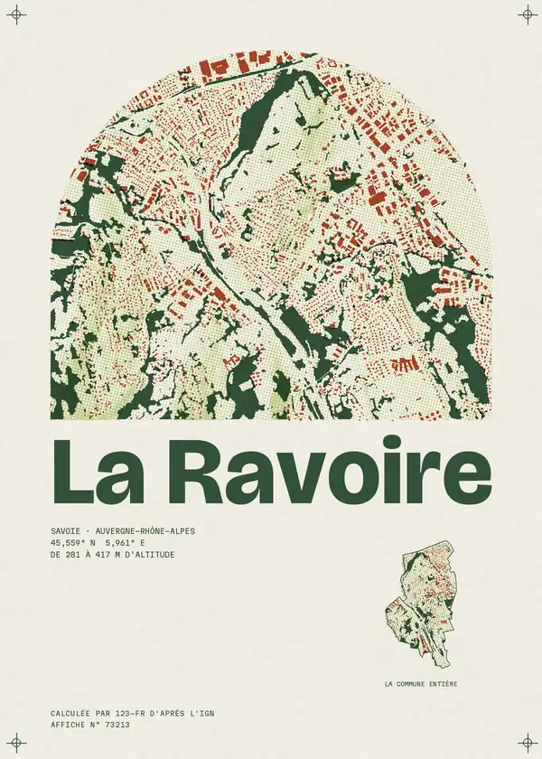 Affiche de La Ravoire, calculée par 123-fr d'après l'IGN