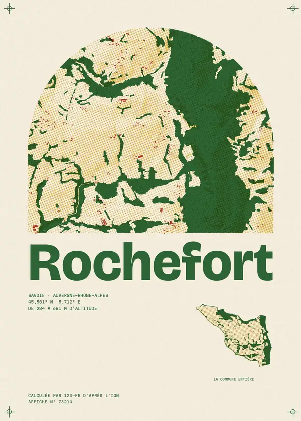 Affiche de Rochefort, calculée par 123-fr d'après l'IGN