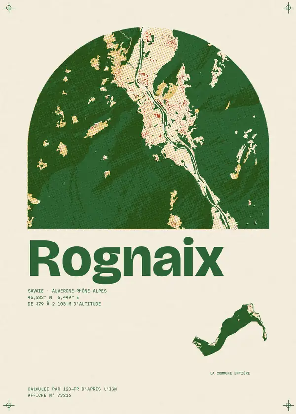 Affiche de Rognaix, calculée par 123-fr d'après l'IGN