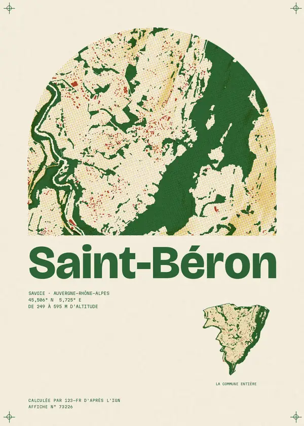 Affiche de Saint-Béron, calculée par 123-fr d'après l'IGN