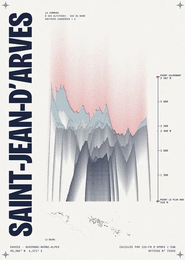 Affiche de Saint-Jean-d'Arves, calculée par 123-fr d'après l'IGN