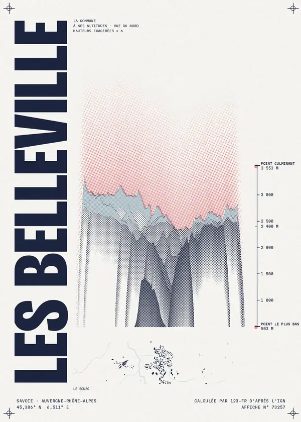 Affiche de Les Belleville, calculée par 123-fr d'après l'IGN