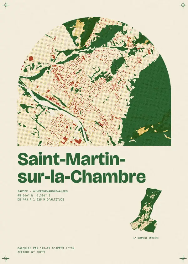 Affiche de Saint-Martin-sur-la-Chambre, calculée par 123-fr d'après l'IGN