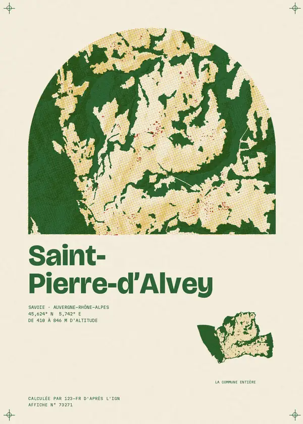 Affiche de Saint-Pierre-d'Alvey, calculée par 123-fr d'après l'IGN