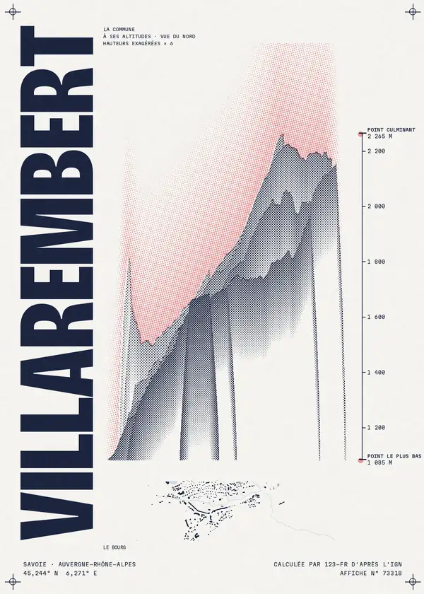 Affiche de Villarembert, calculée par 123-fr d'après l'IGN